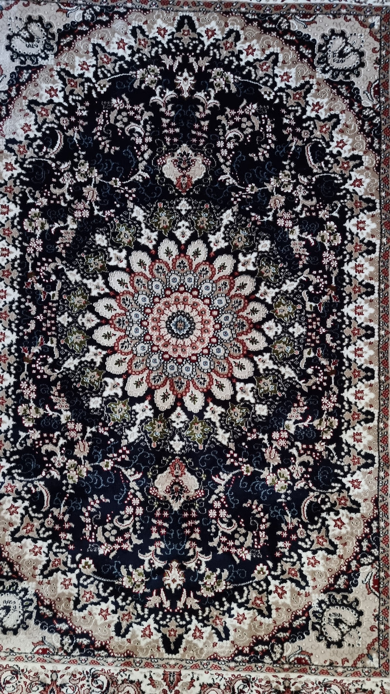 SilkVera Medallion Navy Uniart Rug