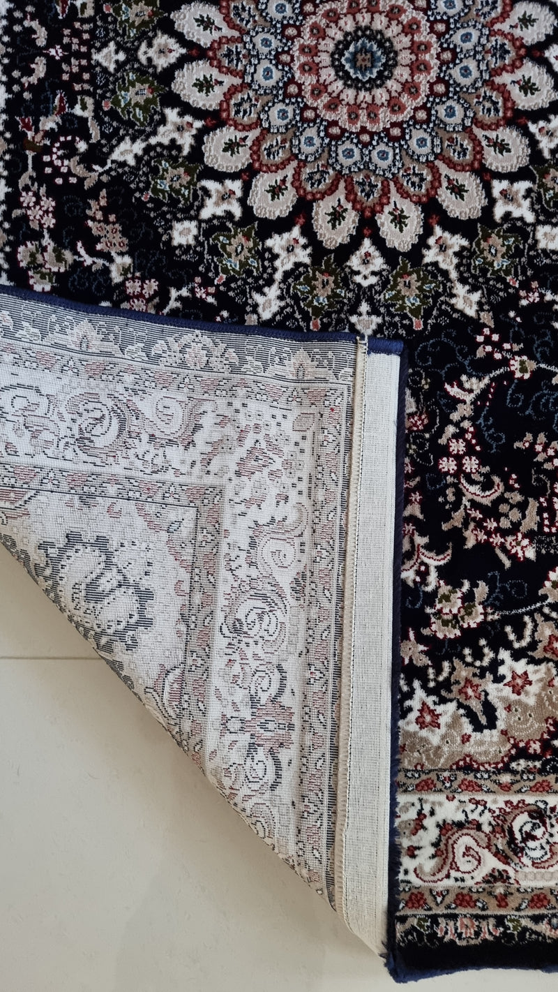 SilkVera Medallion Navy Uniart Rug