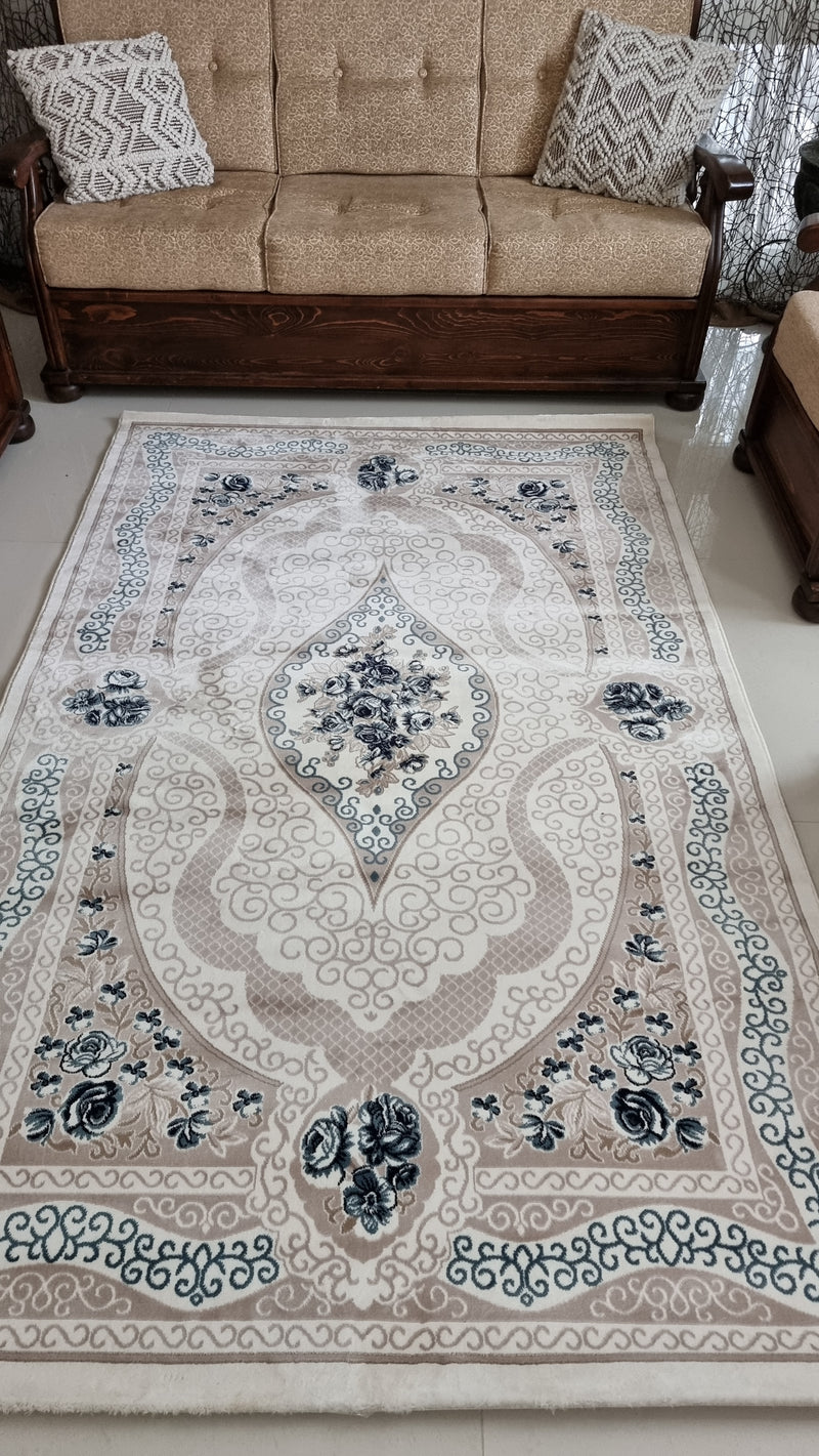 SilkVera Medallion White Uniart Rug