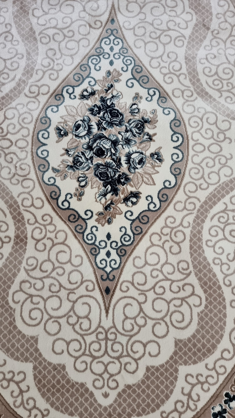 SilkVera Medallion White Uniart Rug