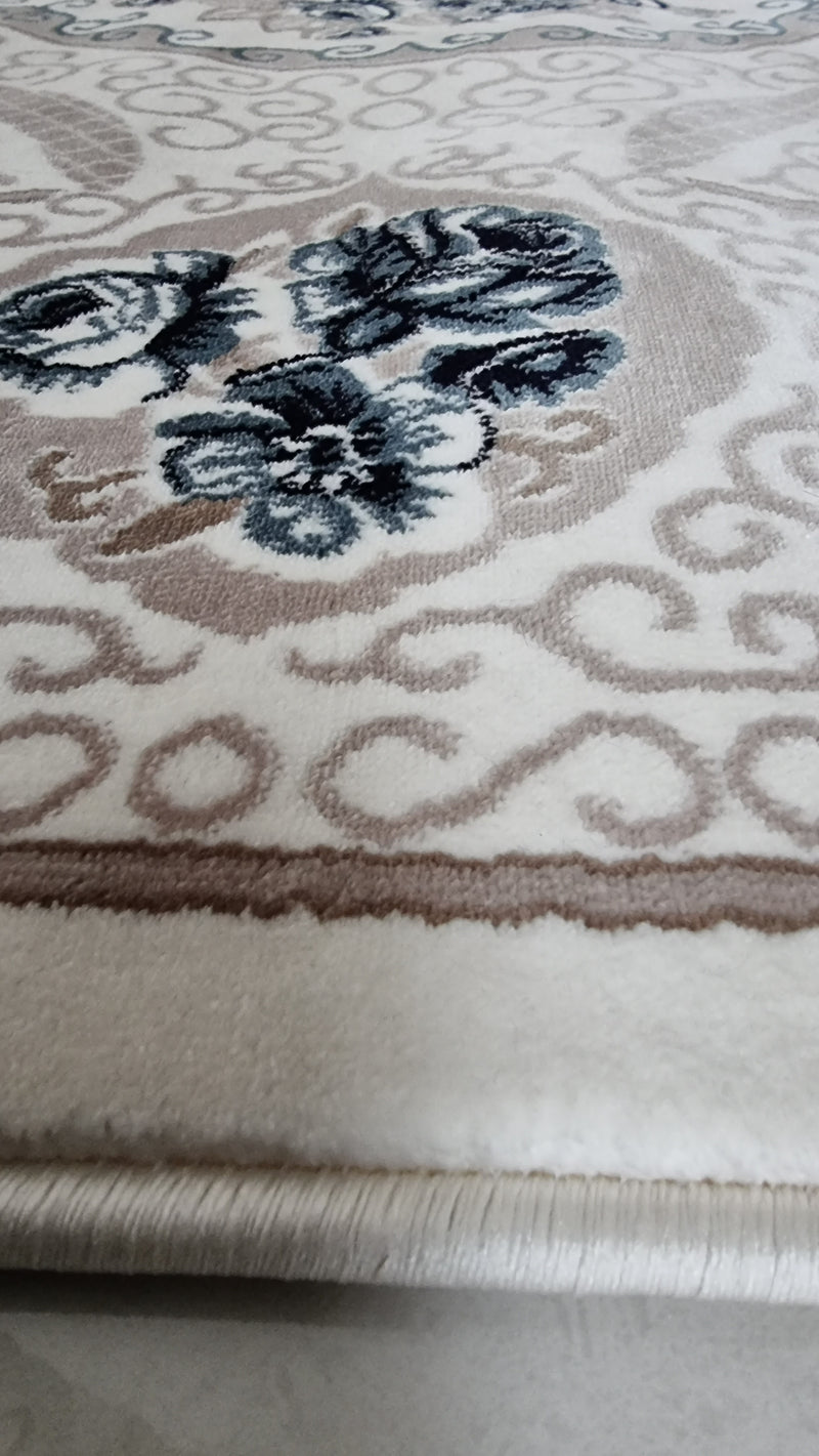 SilkVera Medallion White Uniart Rug