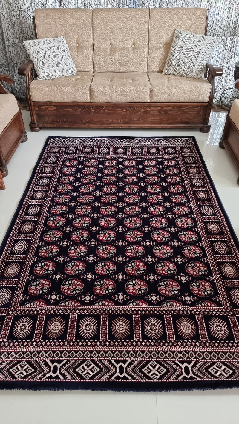 SilkVera Philpa Navy Red Uniart Rug