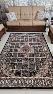 SilkVera Squares Navy Uniart Rug