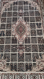 SilkVera Squares Navy Uniart Rug