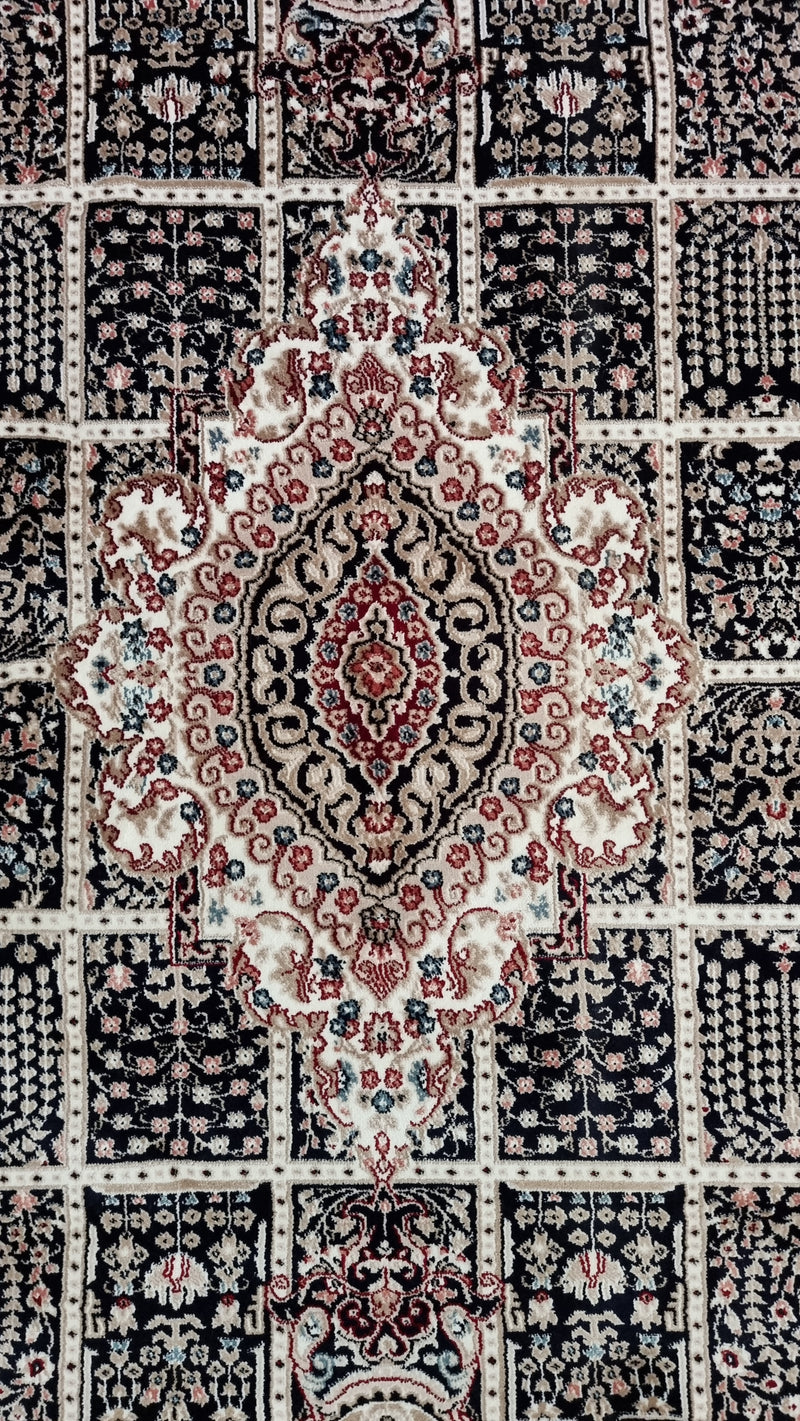 SilkVera Squares Navy Uniart Rug