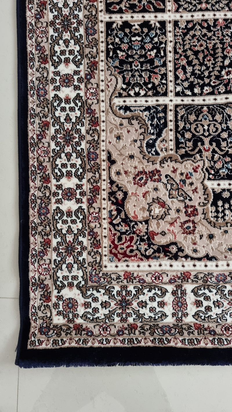 SilkVera Squares Navy Uniart Rug