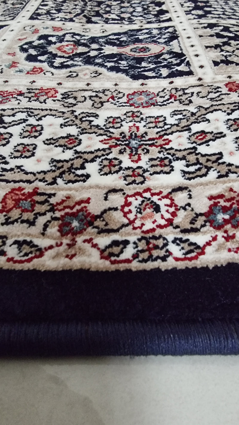 SilkVera Squares Navy Uniart Rug