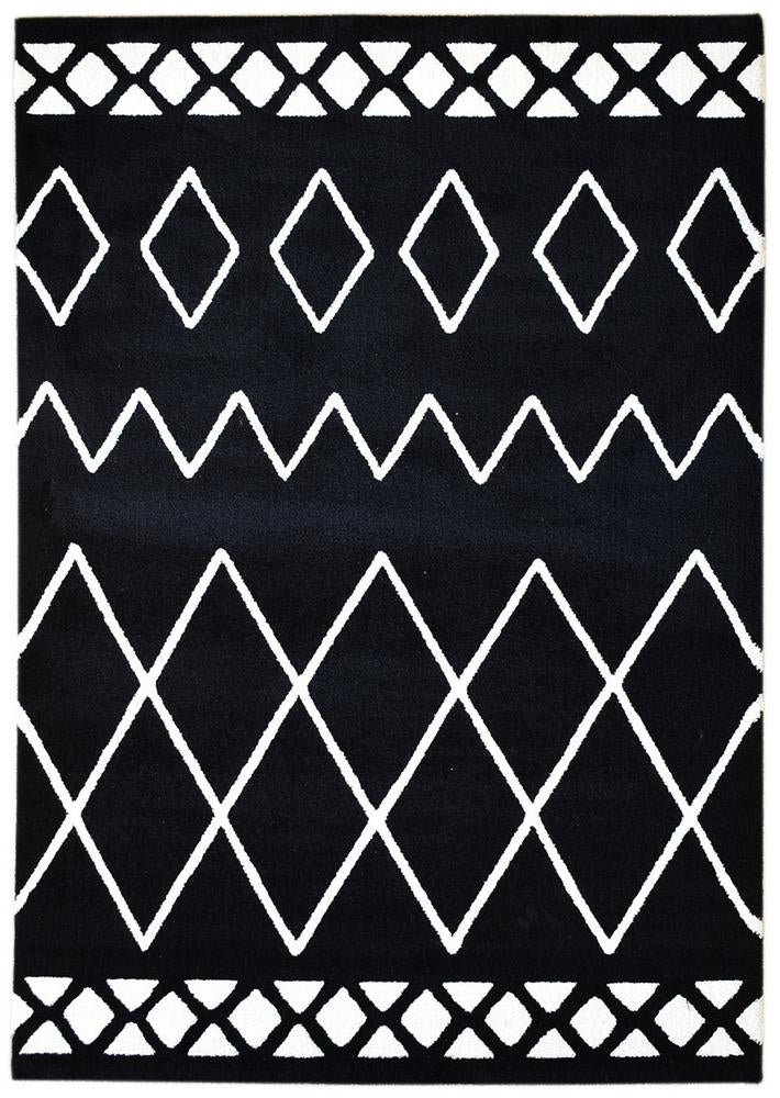 Vicinal Sot Black White Rug
