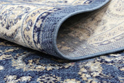 Aarya Navy Blue Ziegler Distressed Ikat Rug