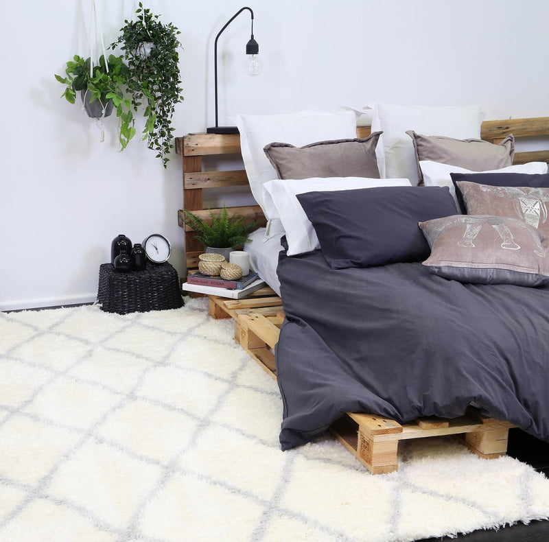 Accorom Nomi shag Cream Silver Rug