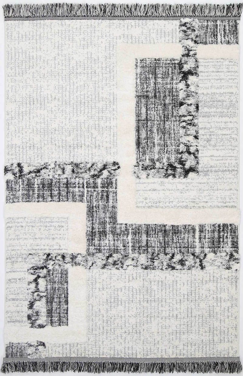 Smut Tribal Modern Cream Rug