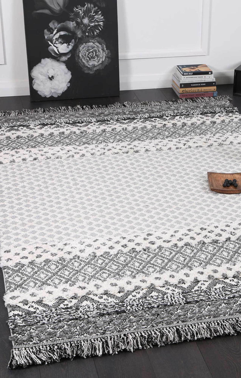 Smut Tribal Edge Cream Rug