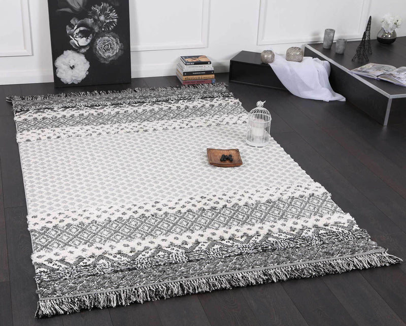 Smut Tribal Edge Cream Rug