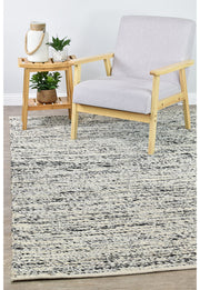 Lilian Ivory Black Rug