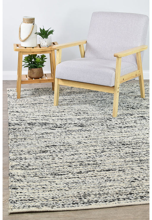 Lilian Ivory Black Rug