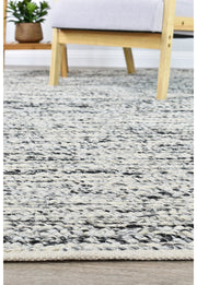 Lilian Ivory Black Rug