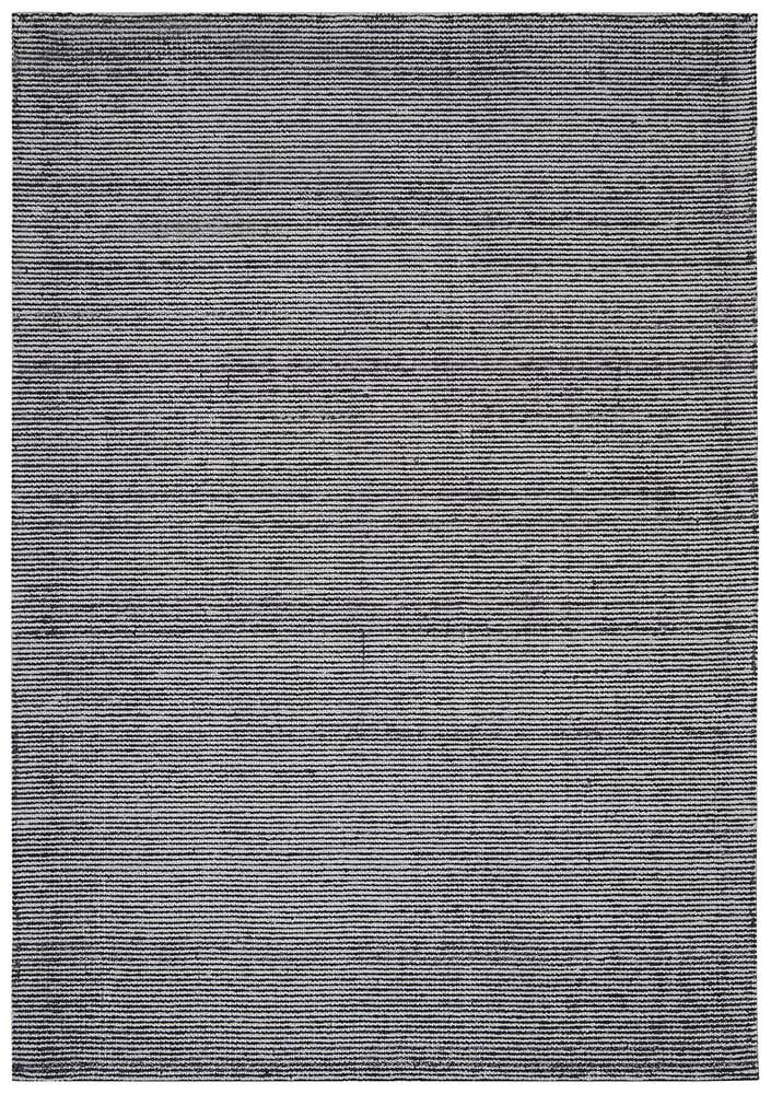 Cloud Black Cotton Rayon Rug