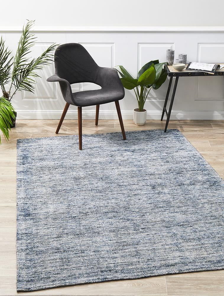 Cloud Indigo Cotton Rayon Rug