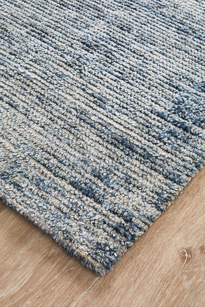 Cloud Indigo Cotton Rayon Rug
