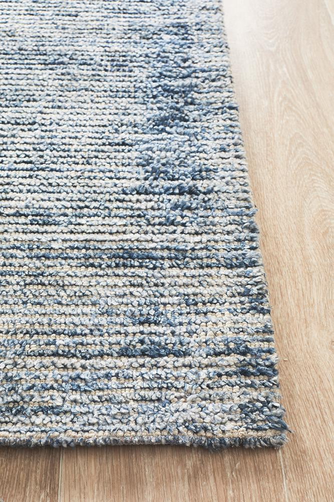 Cloud Indigo Cotton Rayon Rug