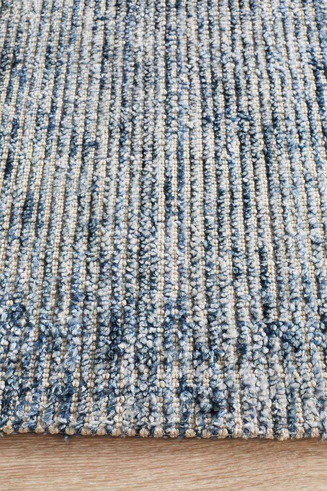 Cloud Indigo Cotton Rayon Rug