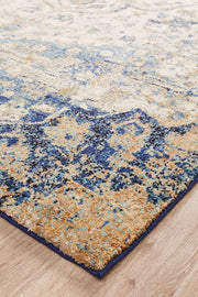 Venice Stunning Designer Rug Ivory Blue