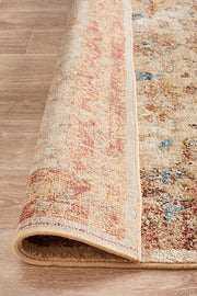 Tuskany Stunning Designer Rug Ivory Rust