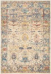 Sanremo Stunning Designer Rug Ivory Blue