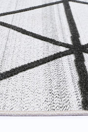 Aresa Cream Anthrasite Diamond Rug