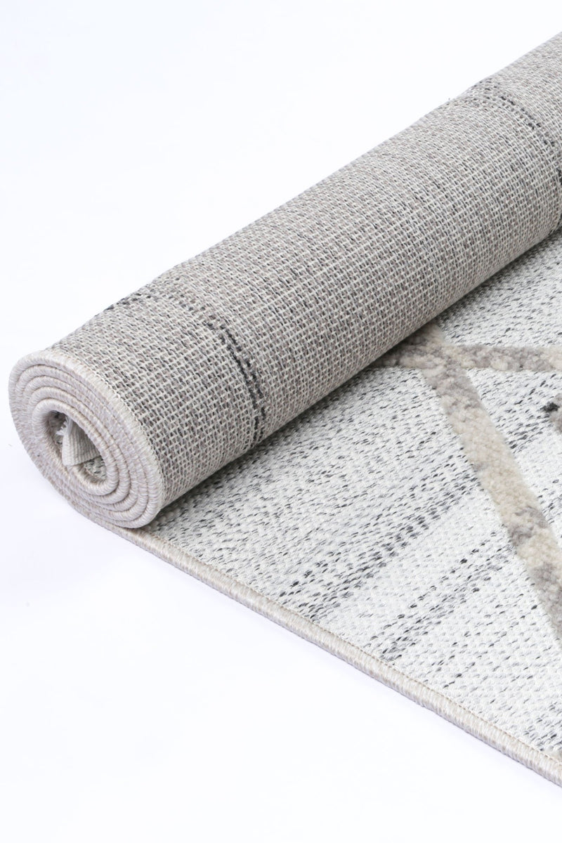 Aresa Cream Grey Diamond Rug