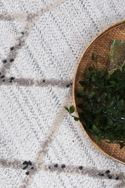 Aresa Cream Grey Diamond Rug