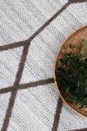 Aresa Cream Beige Diamond Rug