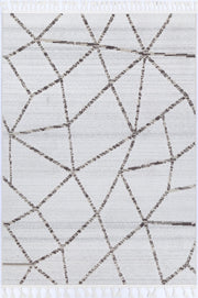 Aresa Cream Beige Geometric Rug