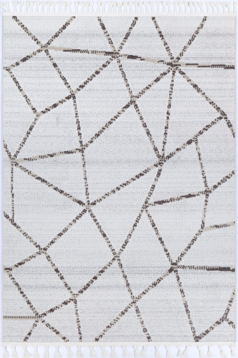 Aresa Cream Beige Geometric Rug