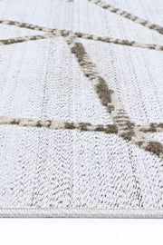 Aresa Cream Beige Geometric Rug