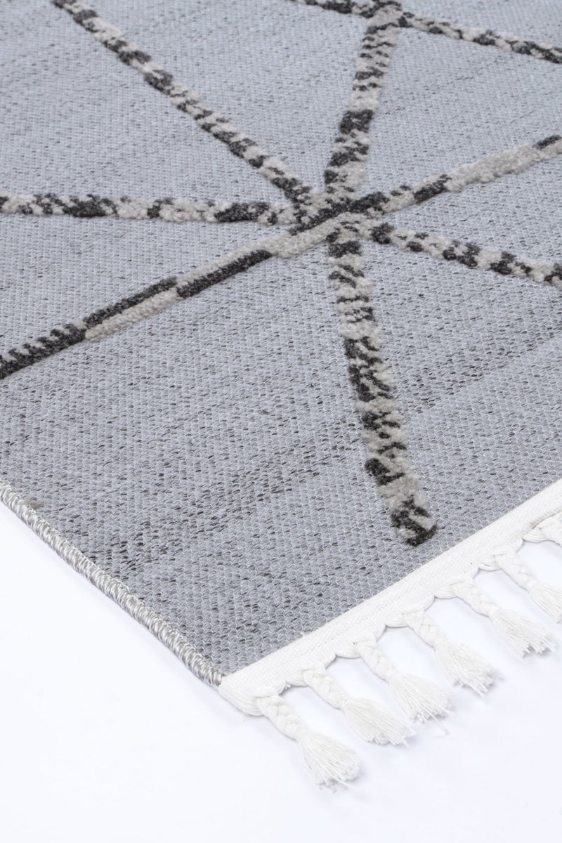 Aresa Grey Anthrasite Geometric Rug