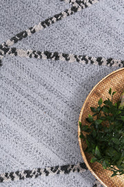 Aresa Grey Anthrasite Geometric Rug