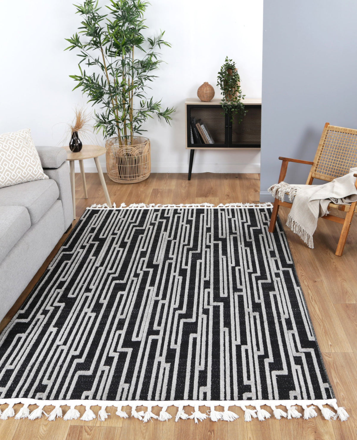 Aresa Anthrasite Grey Matrix Rug — SydneyRugsOnline