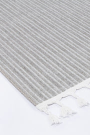 Aresa Cream Grey Geometric Striped Rug