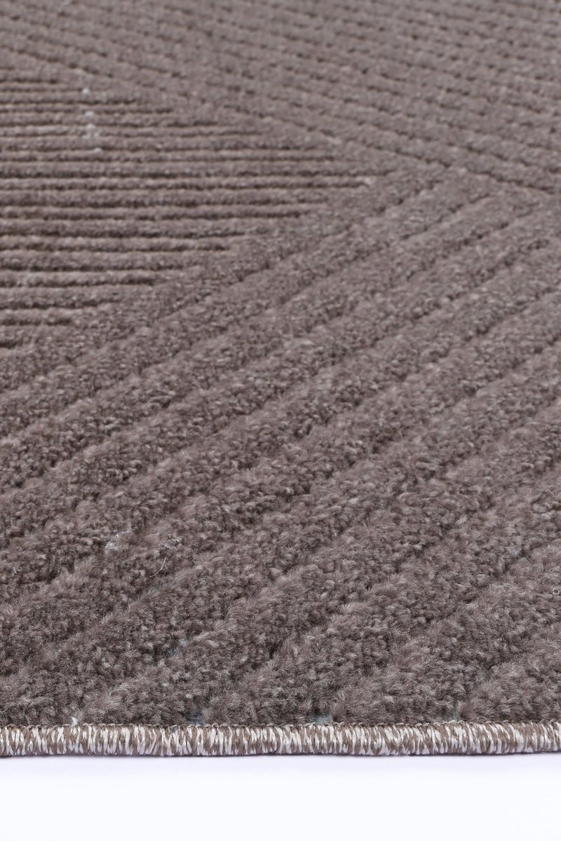 Aresa Cream Brown Geometric Striped Rug