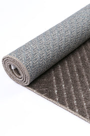 Aresa Cream Brown Geometric Striped Rug