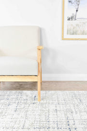 Griffon Jaguar White Grey Blue Rug