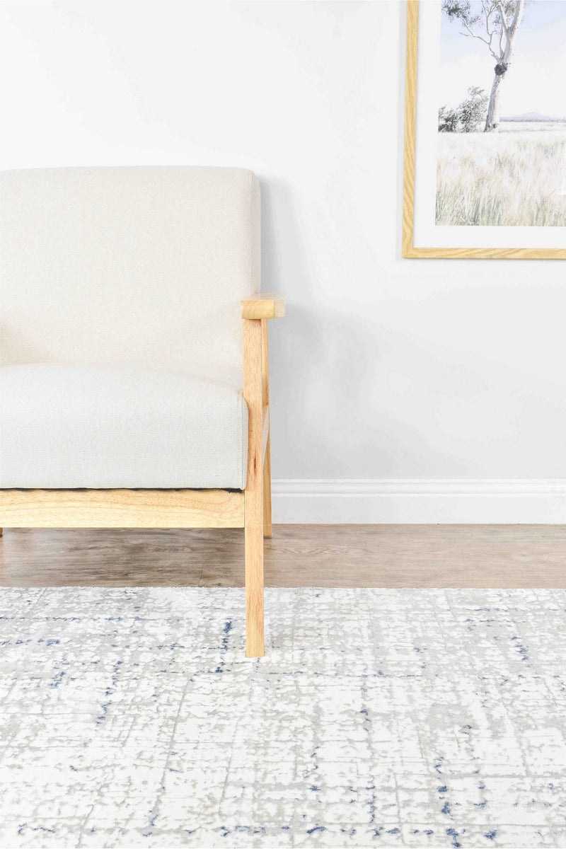 Griffon Jaguar White Grey Blue Rug