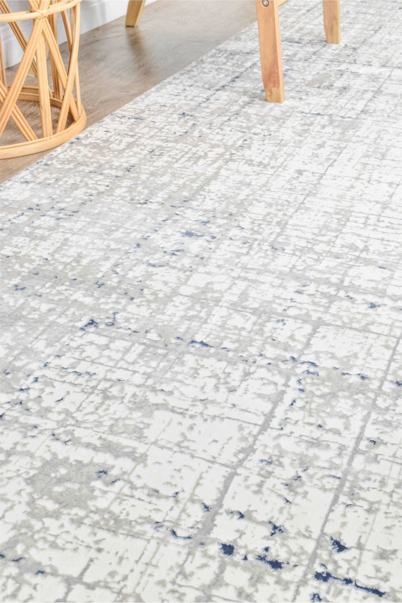 Griffon Jaguar White Grey Blue Rug