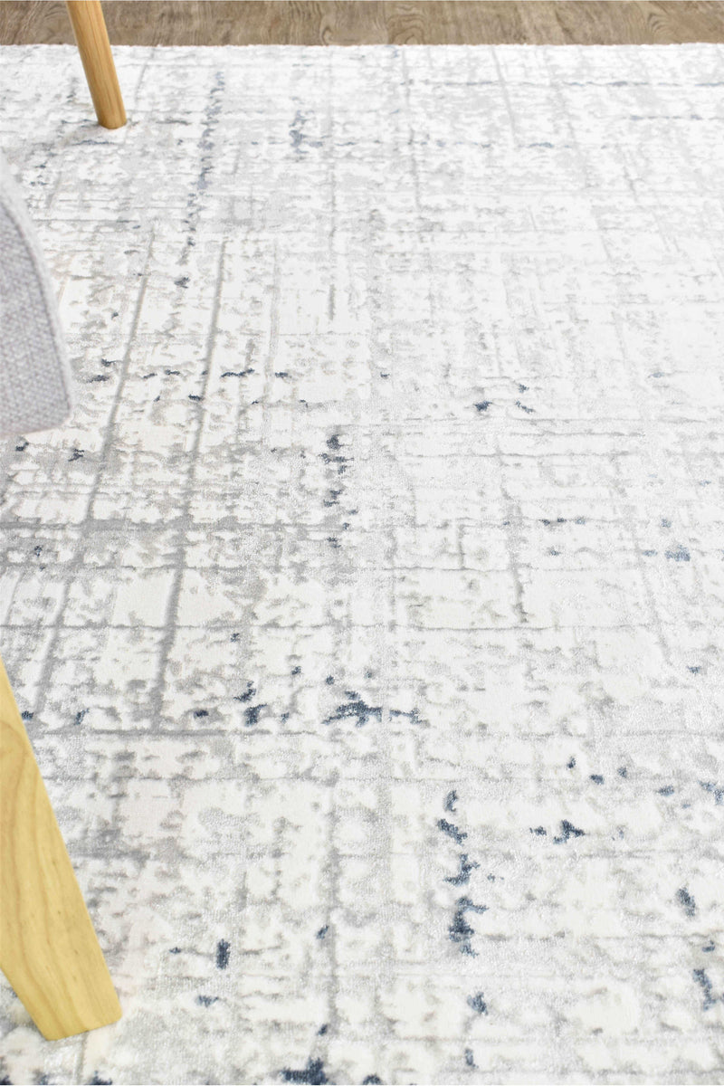 Griffon Jaguar White Grey Blue Rug