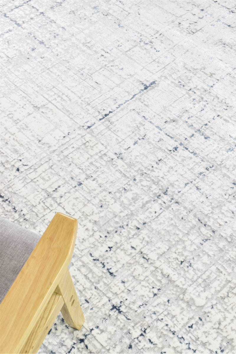 Griffon Jaguar White Grey Blue Rug