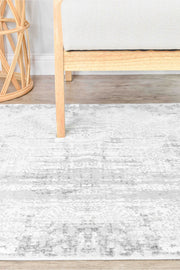 Griffon Gill Grey White Grey Rug