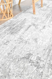Griffon Gill Grey White Grey Rug