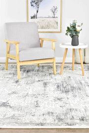 Griffon Gill Grey White Grey Rug