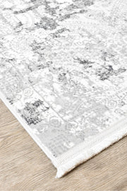 Griffon Gill Grey White Grey Rug